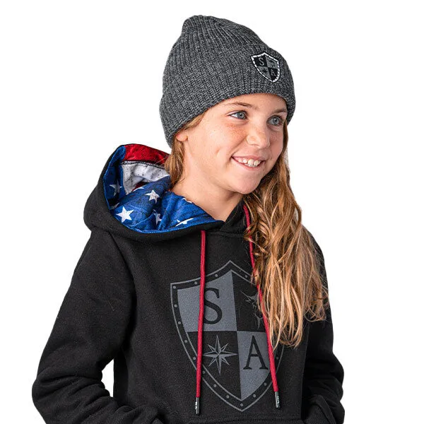 Kids Classic Lined Hoodie| American Flag