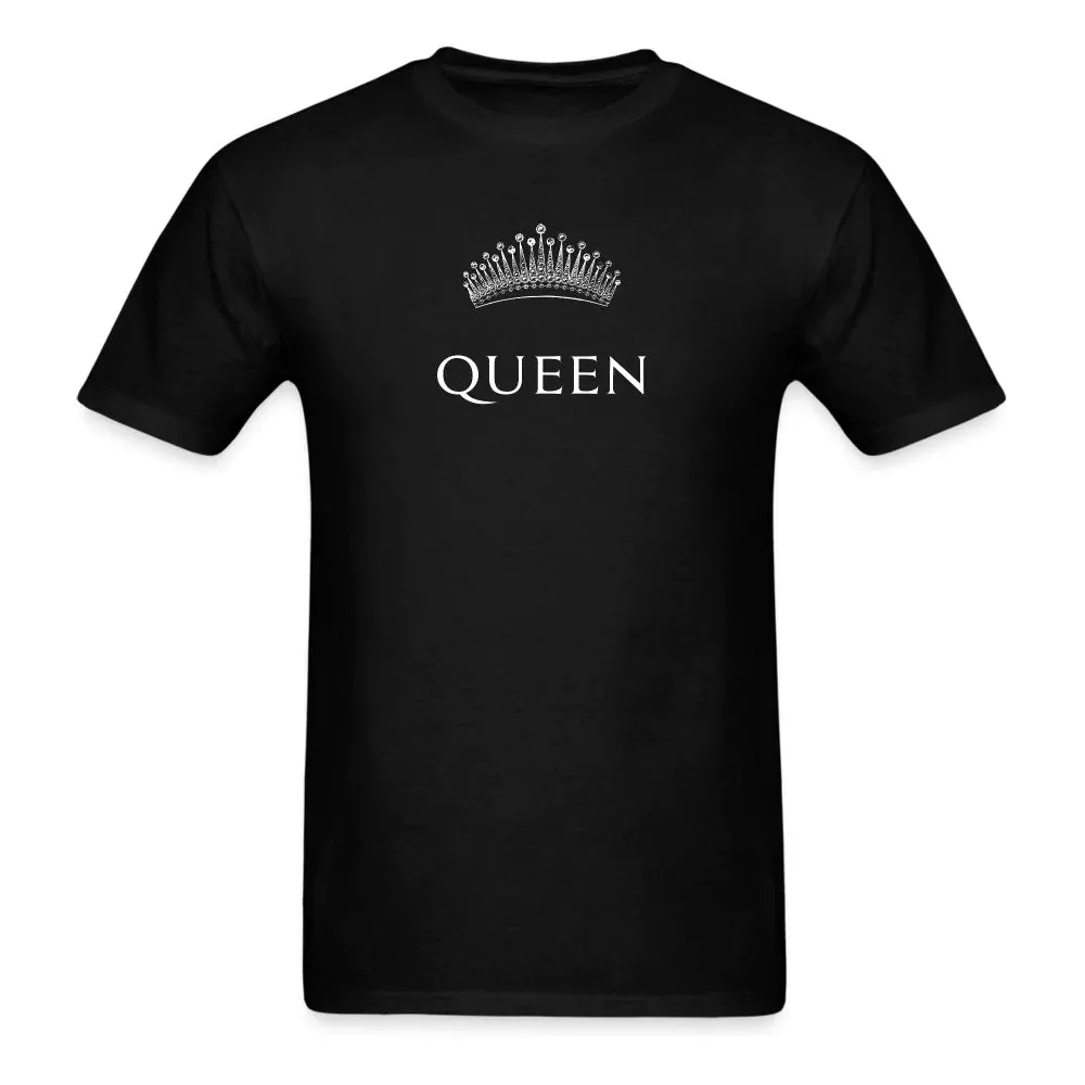 King And Queen Couple T-Shirts White Crowns