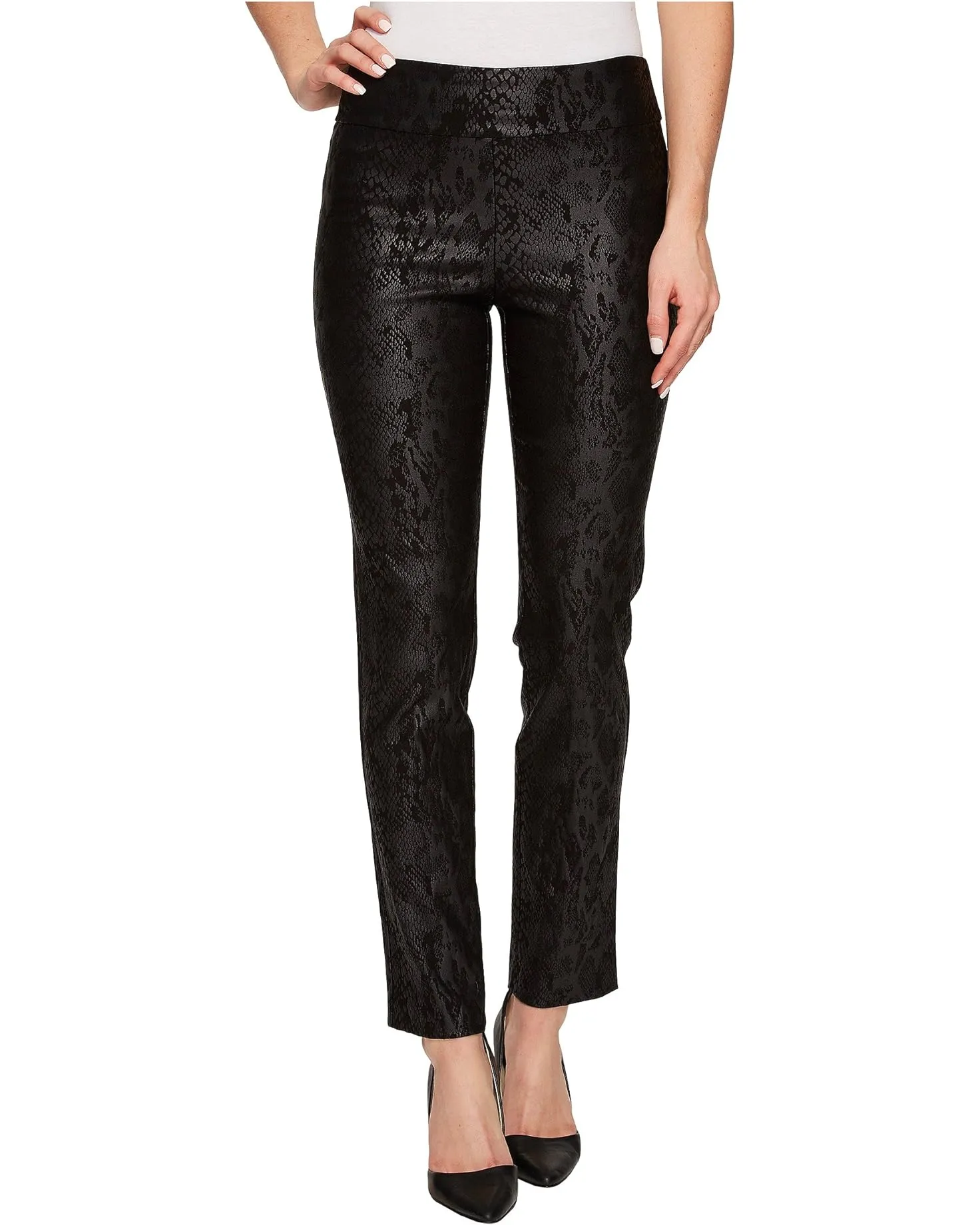 Krazy Larry Black Python Pull On Pant