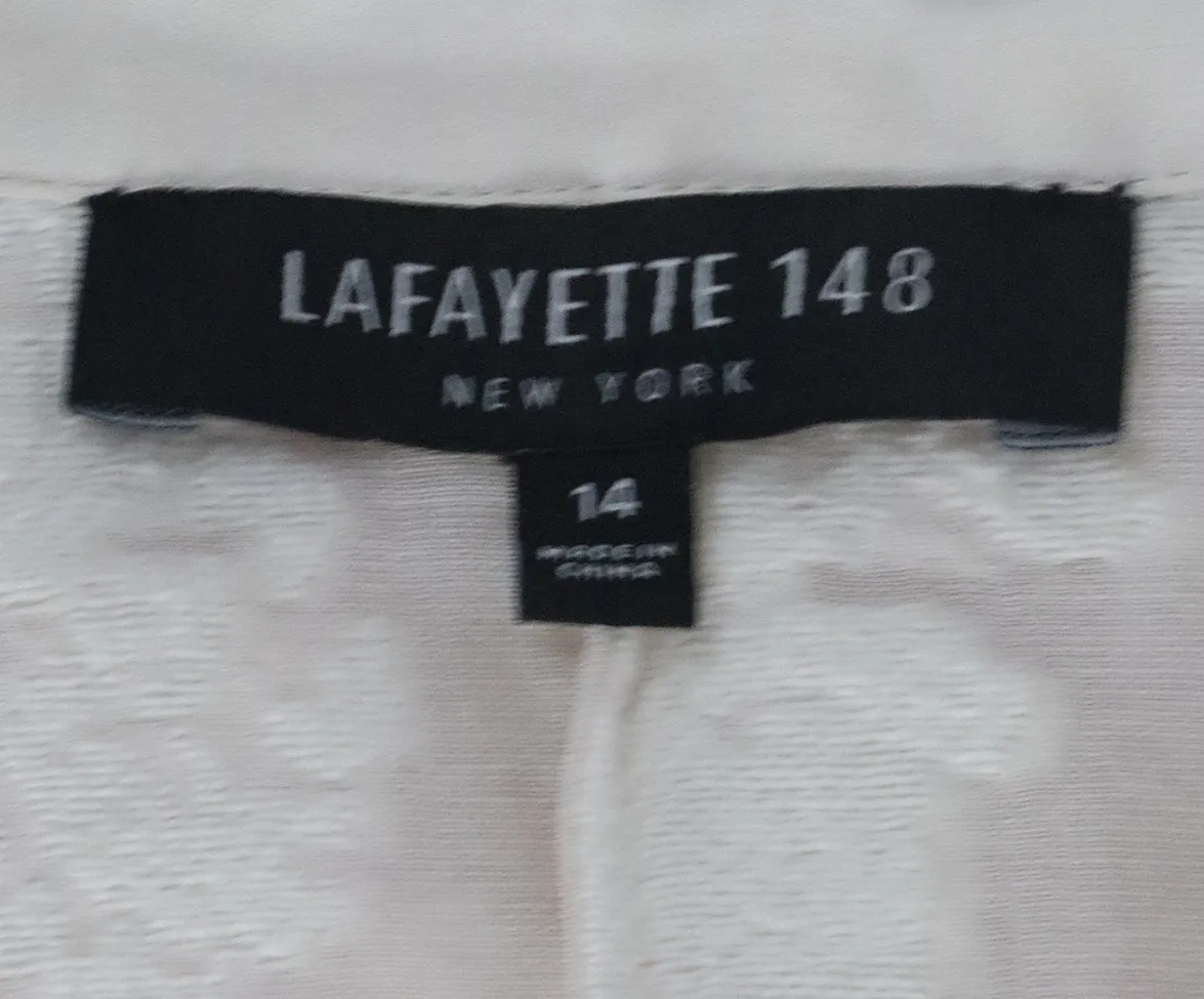 Lafayette Cream Cotton Dress sz 14