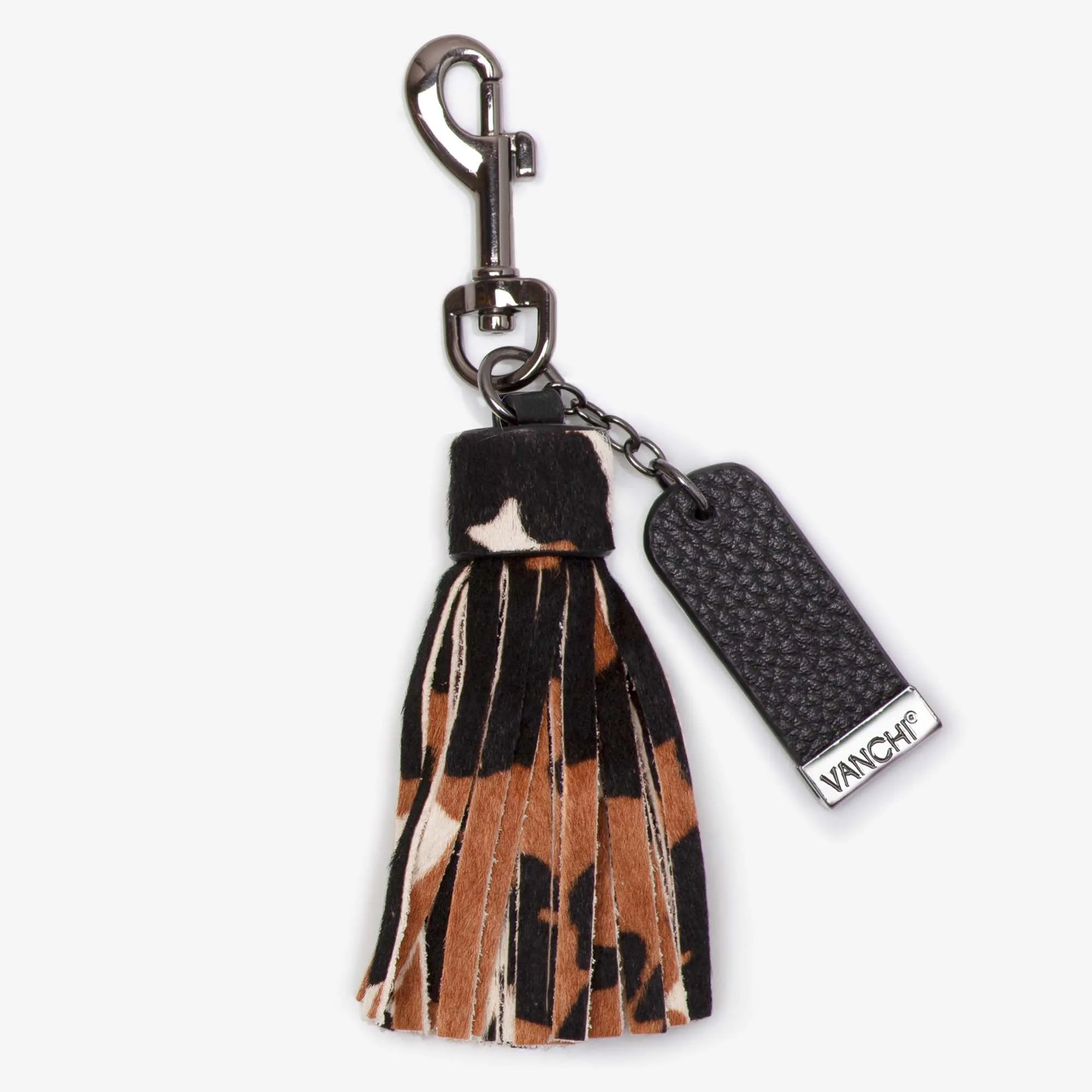 Leather Key Ring/ Bag Tassel – Blush