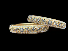 Leela bangles in sapphire blue  ( SHIPS IN 4 WEEKS  )