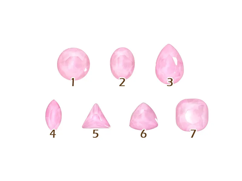 Light Pink Candy 3D Back Crystal - 5 pcs