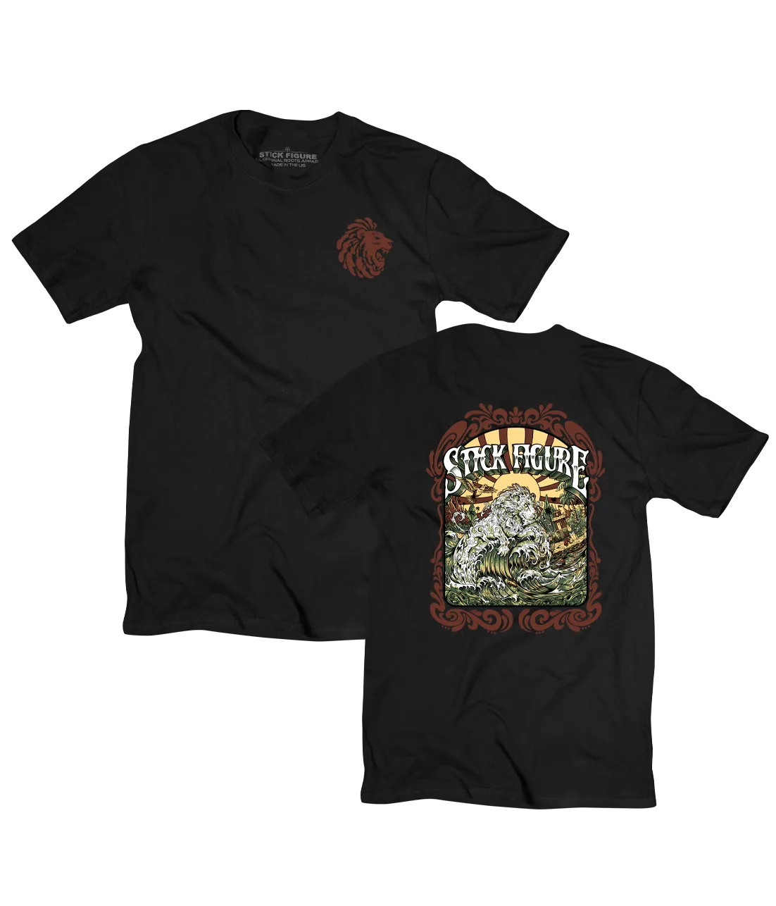 Lion Swell Tee (2 Color Options - Black & Natural)