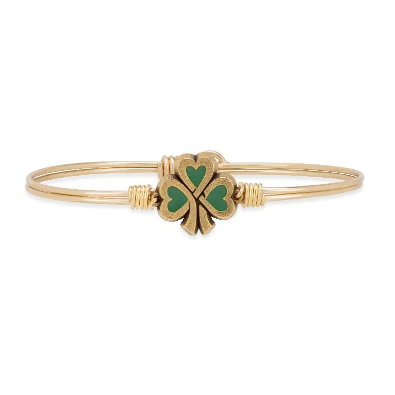 Lucky Shamrock Bangle Bracelet