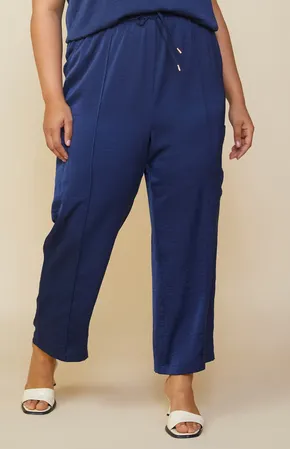 Mabel Silky Joggers in Navy