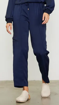 Mabel Silky Joggers in Navy