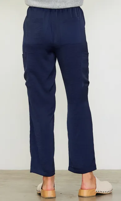 Mabel Silky Joggers in Navy