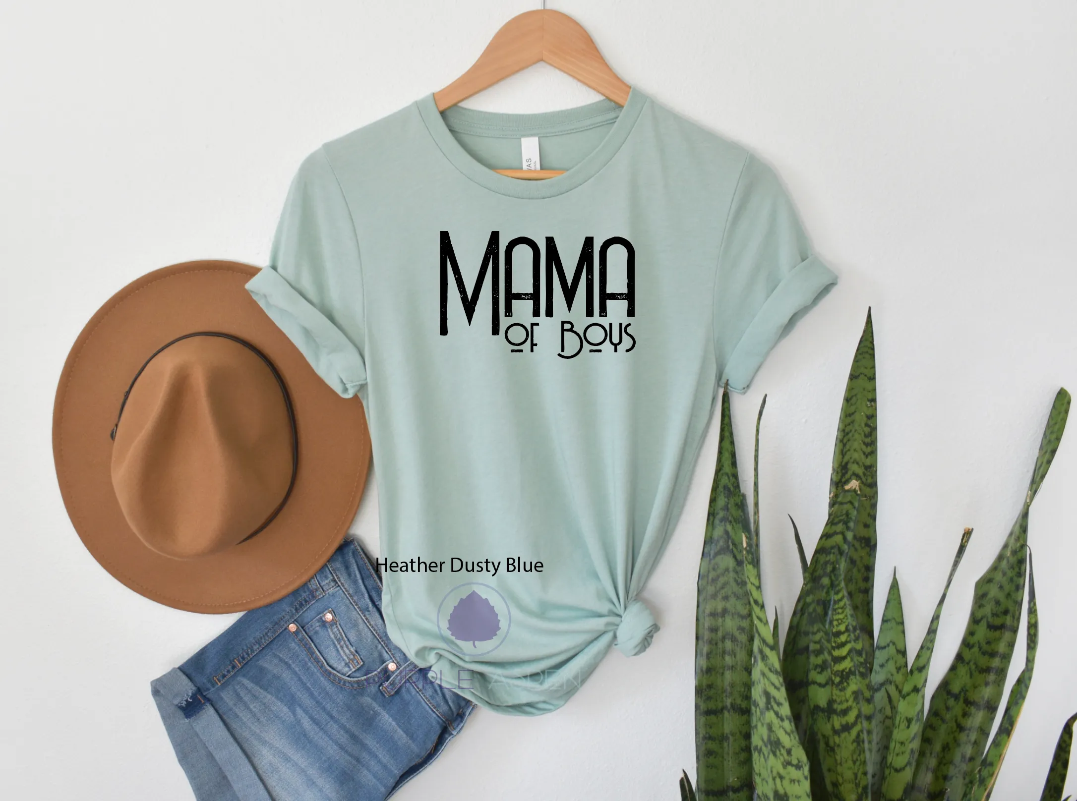 Mama Of Boys Distressed Premium Tshirt