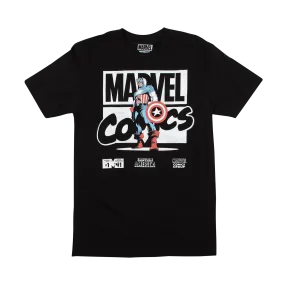 Marvel Comics Captain America Black Tee