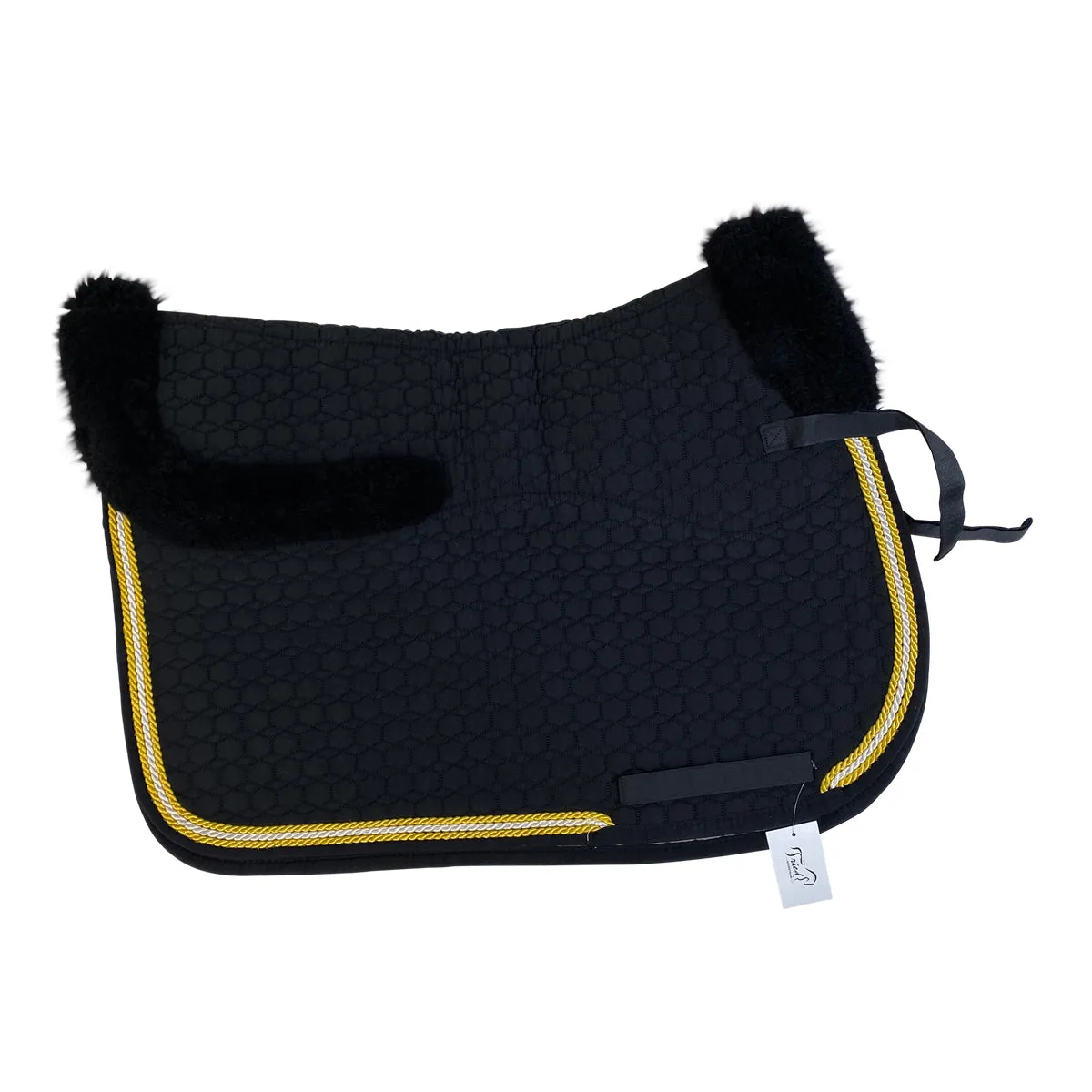 Mattes Custom EuroFit Square A/P Pad in Black w/Yellow Trim - XL