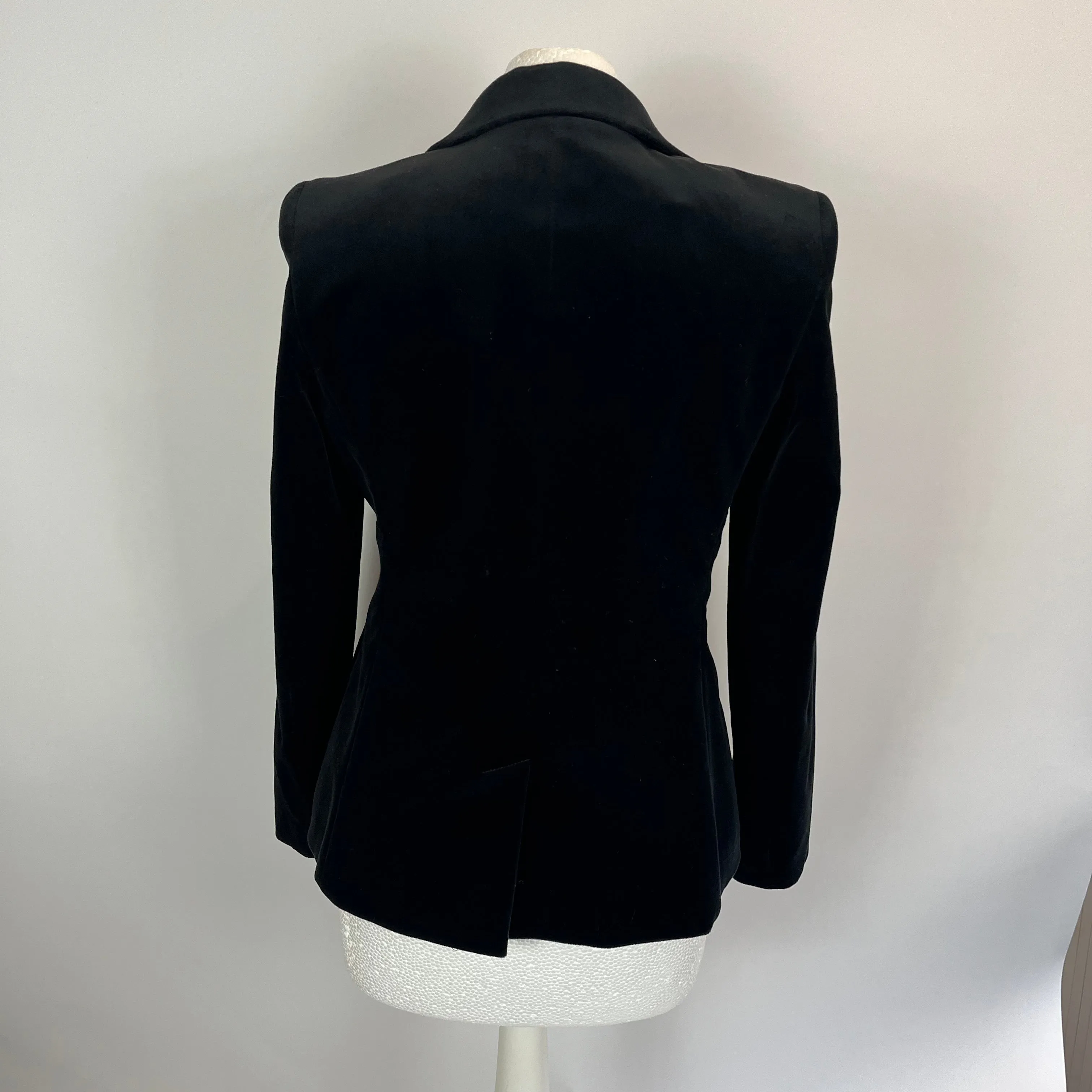 Max Mara Black Stretch Cotton Velvet Jacket S