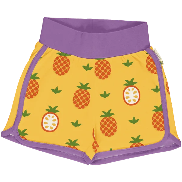 Maxomorra Pineapple Organic Cotton Jersey Runner Shorts