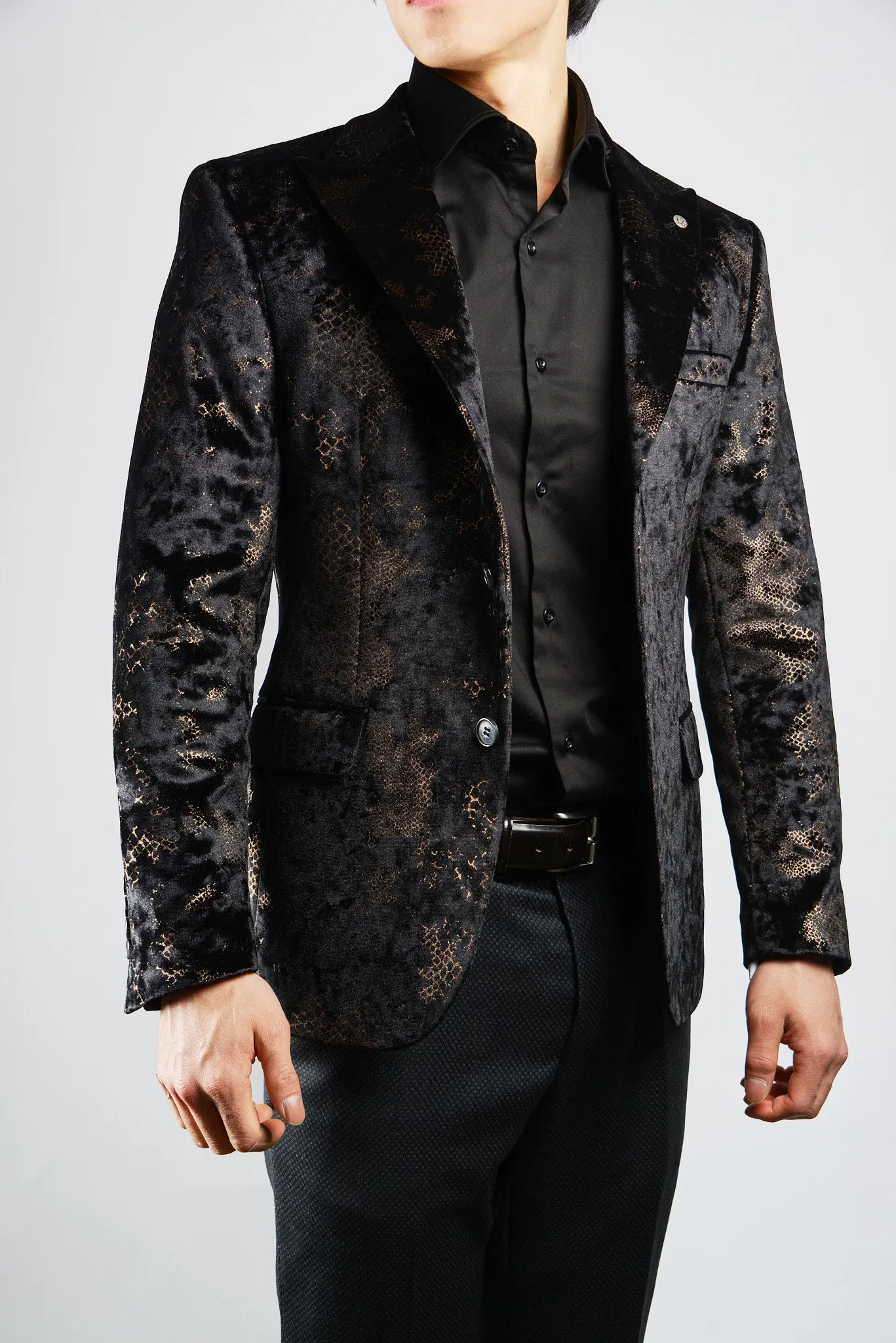 Mayfair Copper Burnished Velvet Blazer