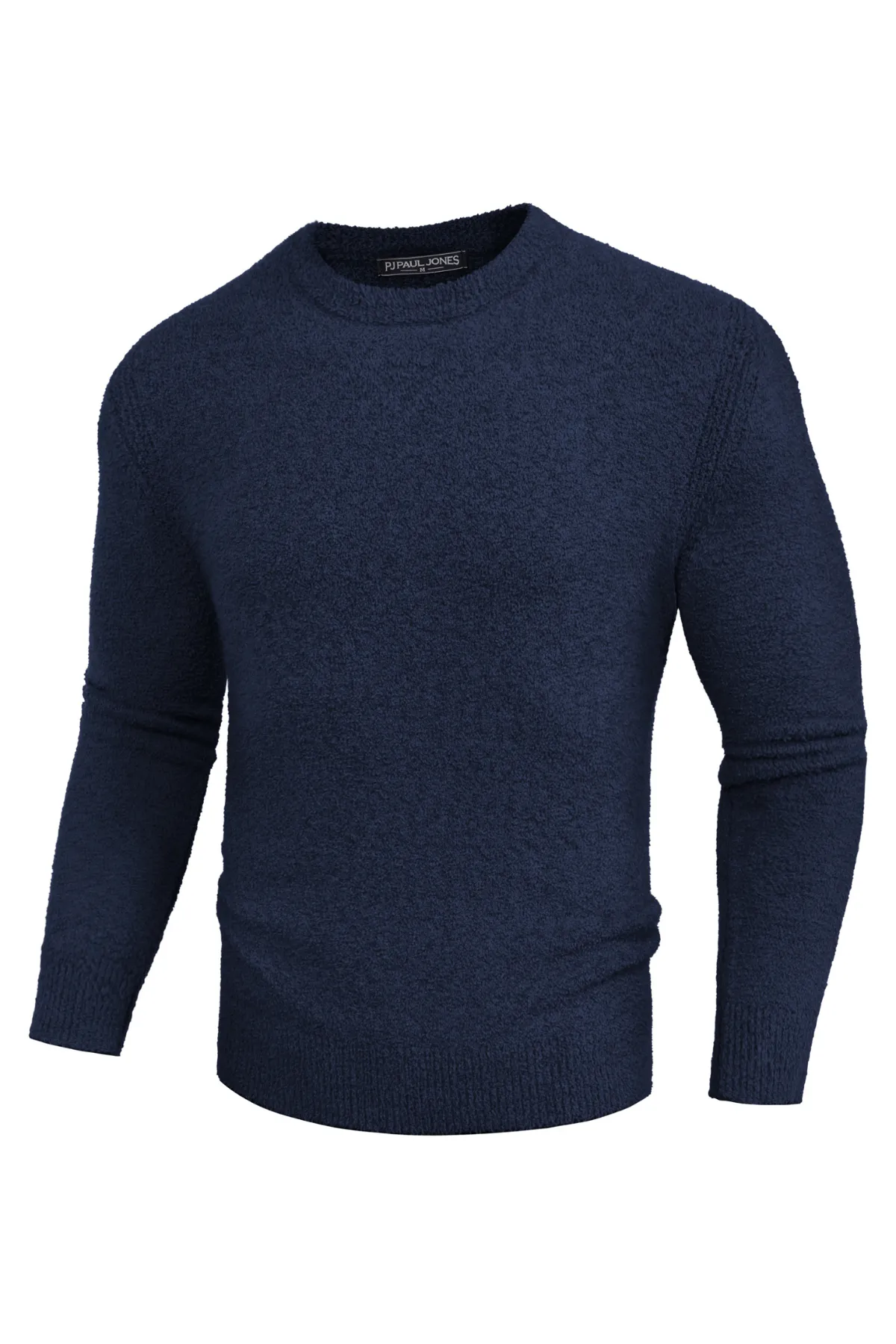 Men Ribbed Cuff Sweater Long Sleeve Crew Neck Pullover Knitwear