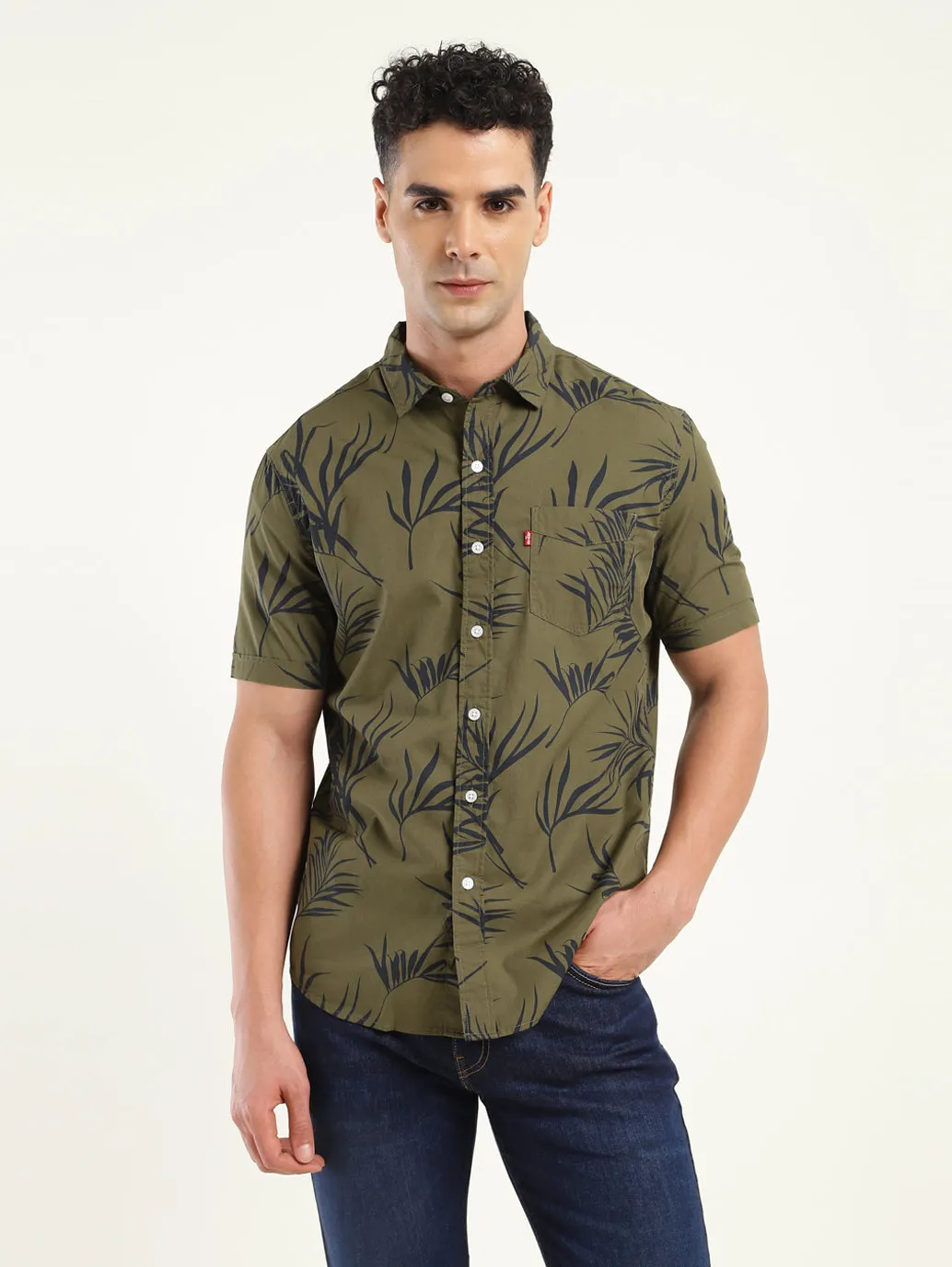 Men's All Over Printed Slim Fit Shirt