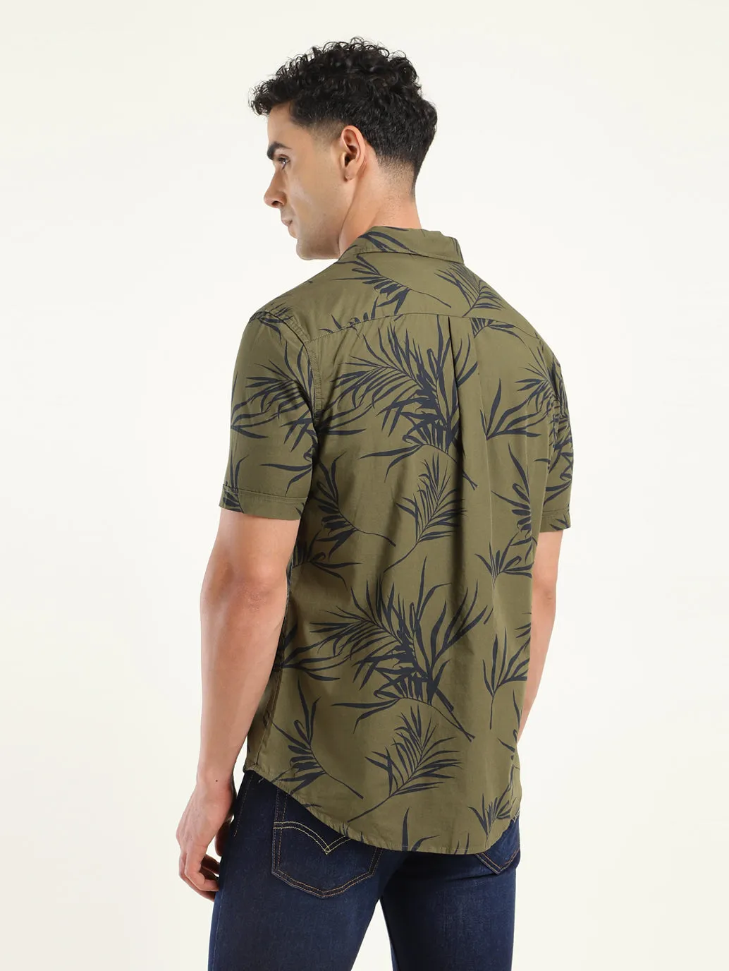 Men's All Over Printed Slim Fit Shirt