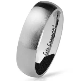 Men's Custom Engraved Silver Promise Ring - Personalized Silver Promise Ring For Guys