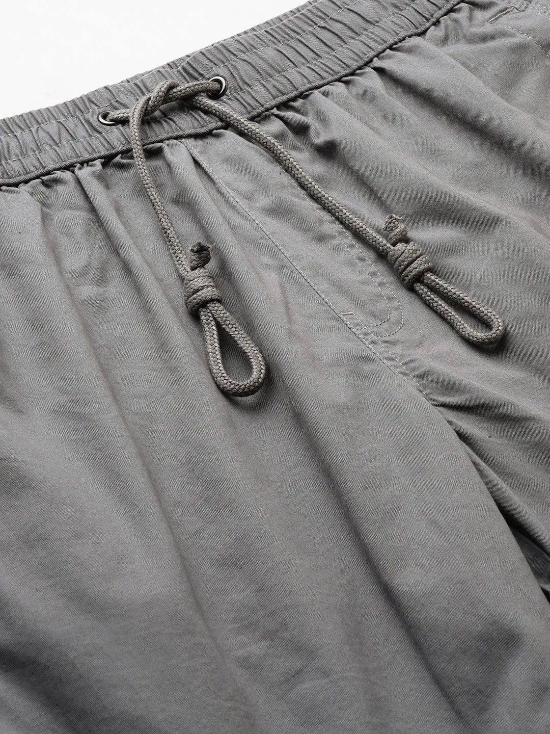 Men's Dark Grey Cotton  Regular Fit Shorts