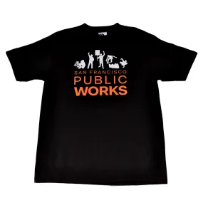 Mens SFCA Public Works T-Shirt Black