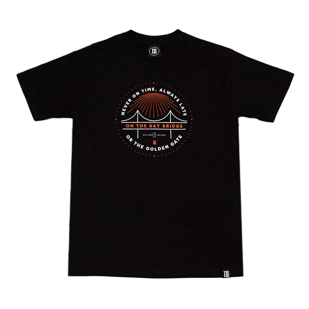 Men's True Always Late T-Shirt Black/Orange