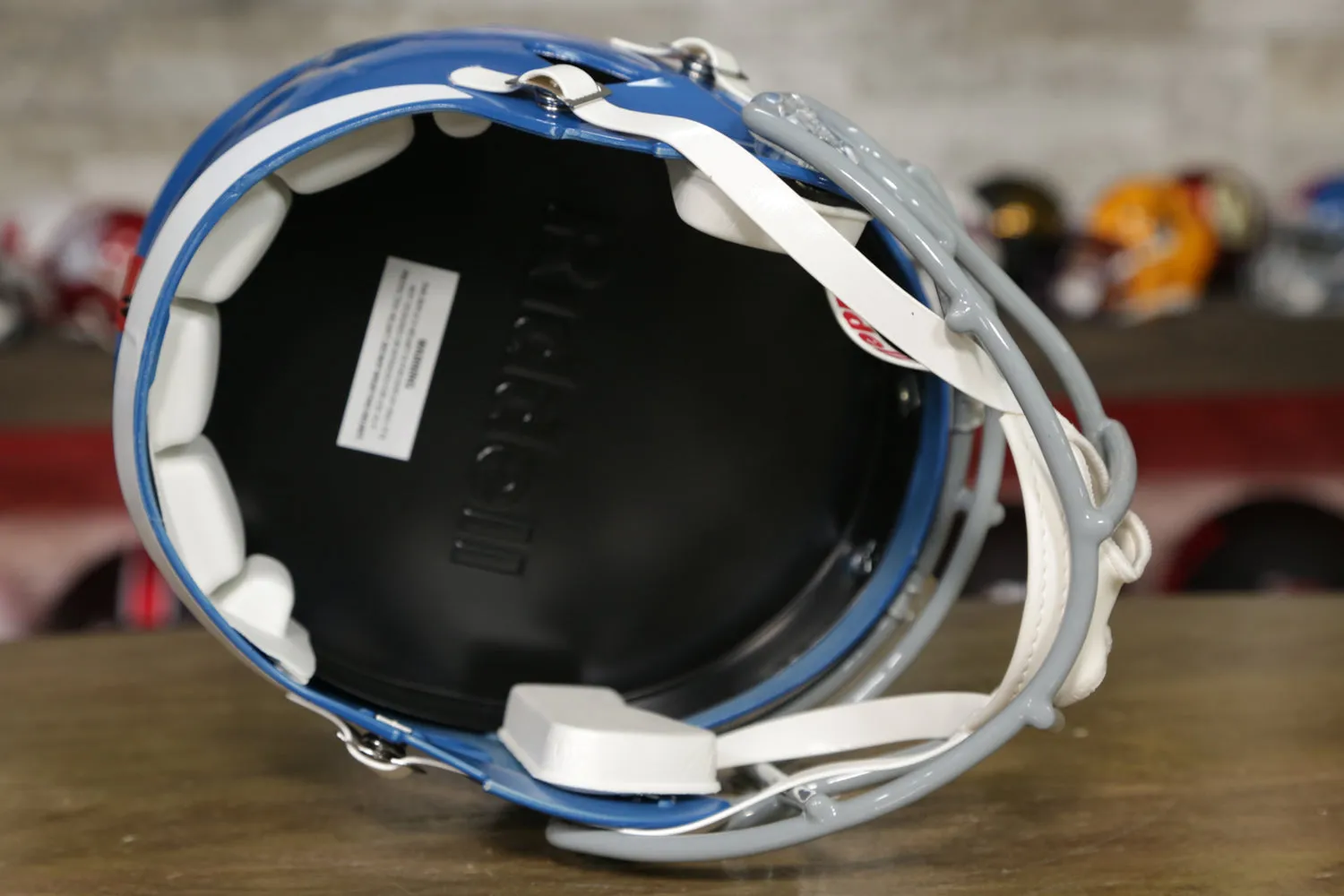 Mississippi Rebels Riddell Speed Replica Helmet - Powder Blue