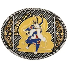 Montana Silversmiths Cowboy Sh*t Bullrider Attitude Buckle