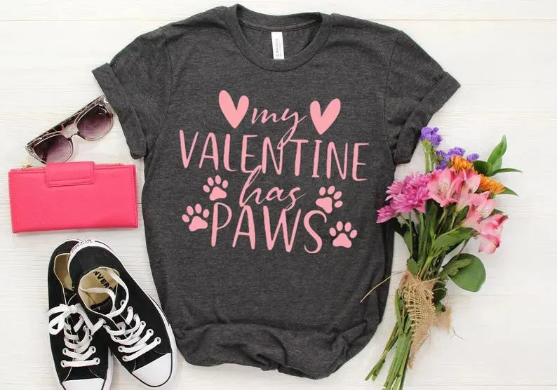 My Valentine Has Paws Tee