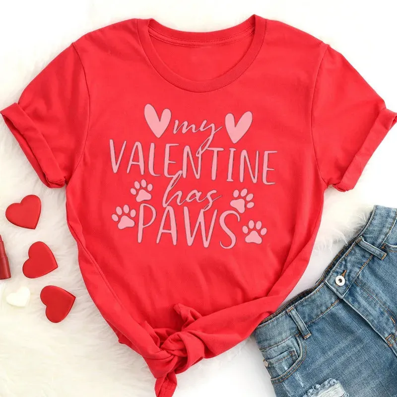 My Valentine Has Paws Tee