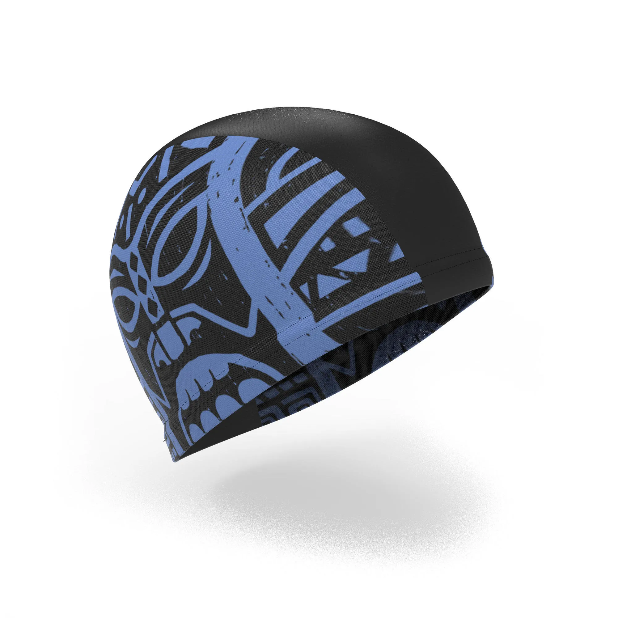 Nabaiji Mesh swim cap - Printed fabric - Tiki black blue