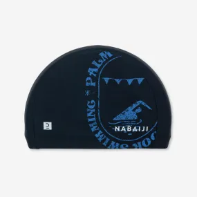 Nabaiji Mesh swim cap - Printed fabric - Tiki black blue