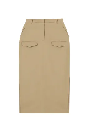 Nanushka Edena Midi Cargo Skirt - Pebble