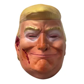 【New Arrival】Xcoser 2024 Donald Trump Rally Shooting Cosplay Mask Latex Full Head Ear-Bleeding Mask