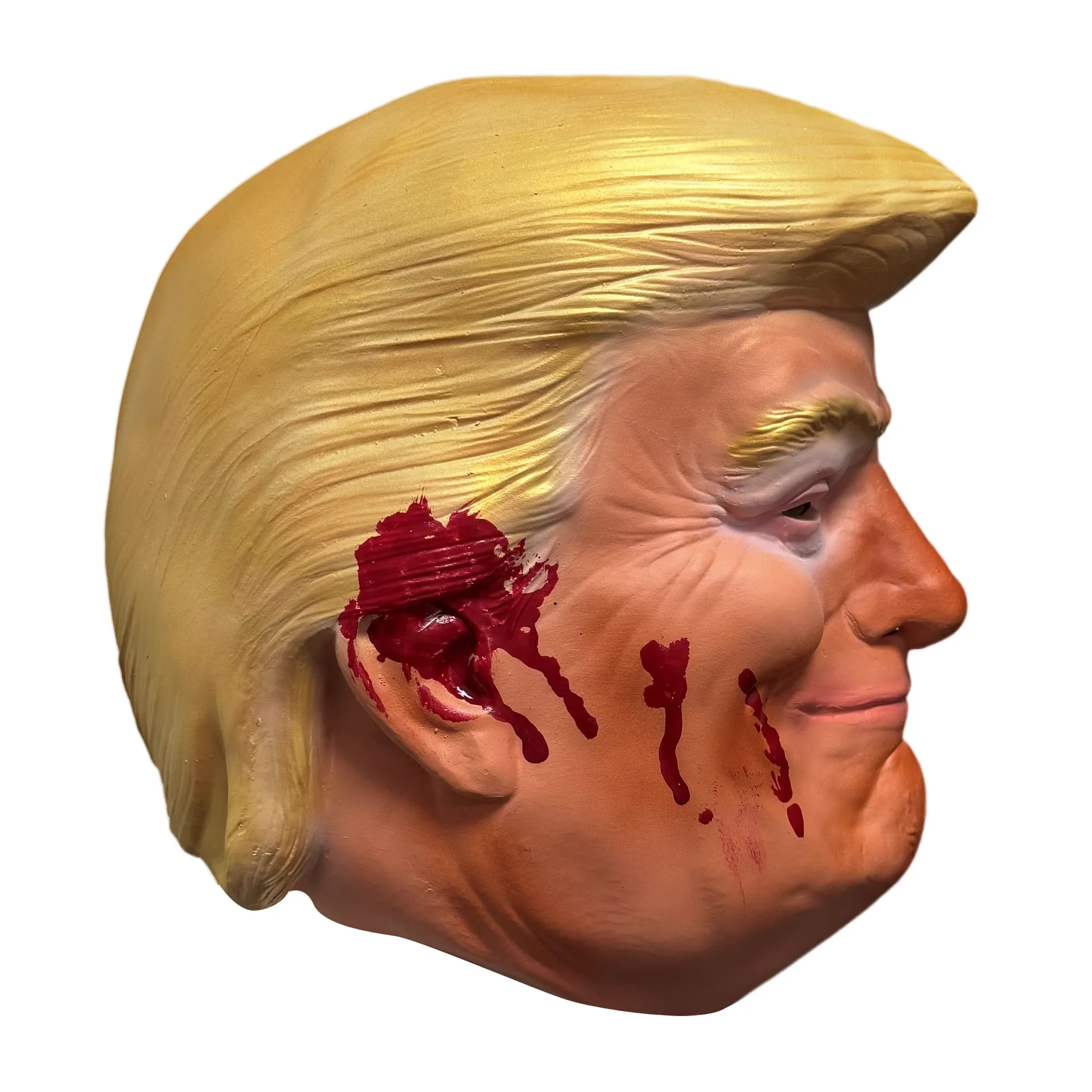 【New Arrival】Xcoser 2024 Donald Trump Rally Shooting Cosplay Mask Latex Full Head Ear-Bleeding Mask