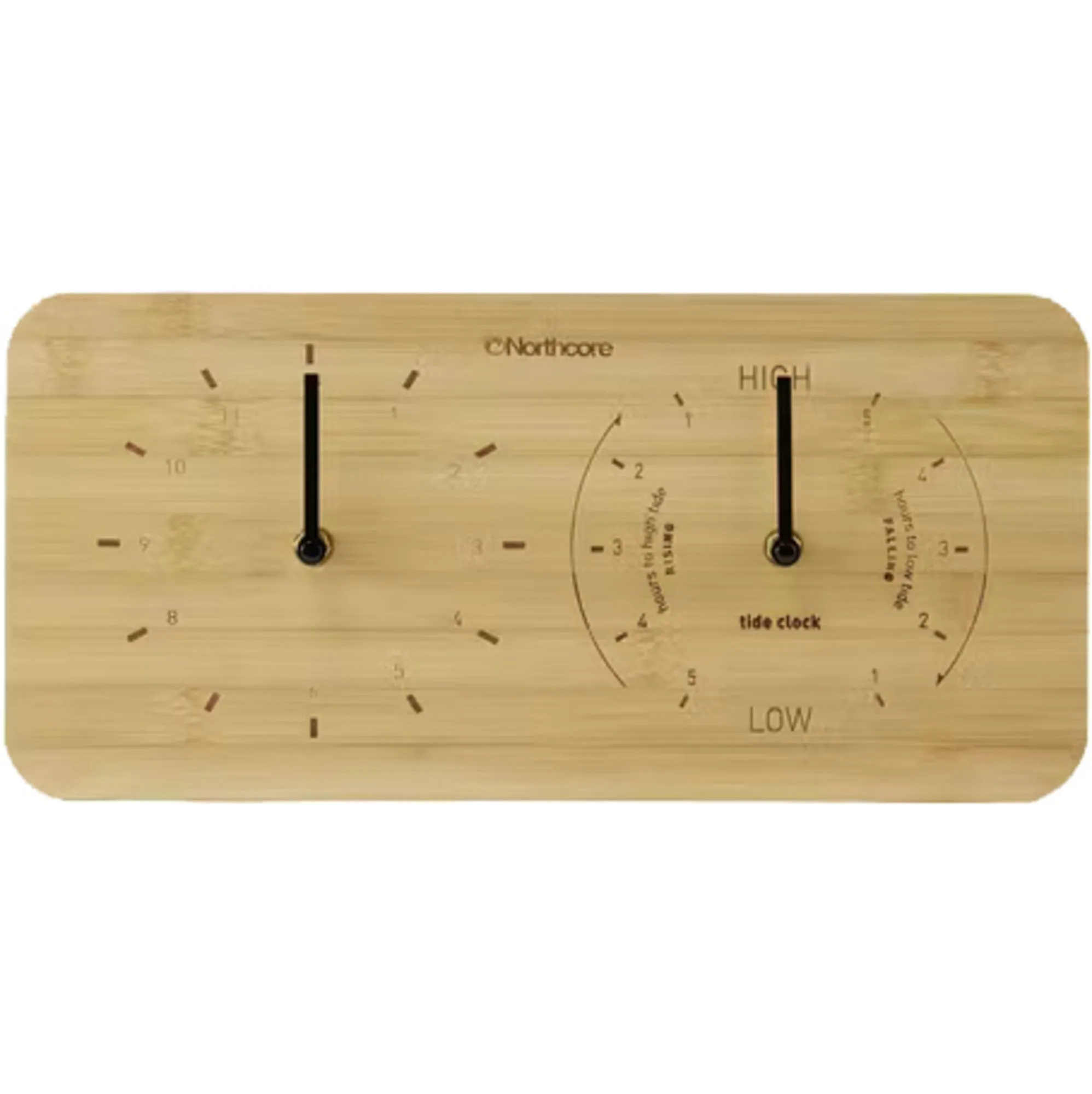 Northcore Time and Tide Bamboo Wall Clock