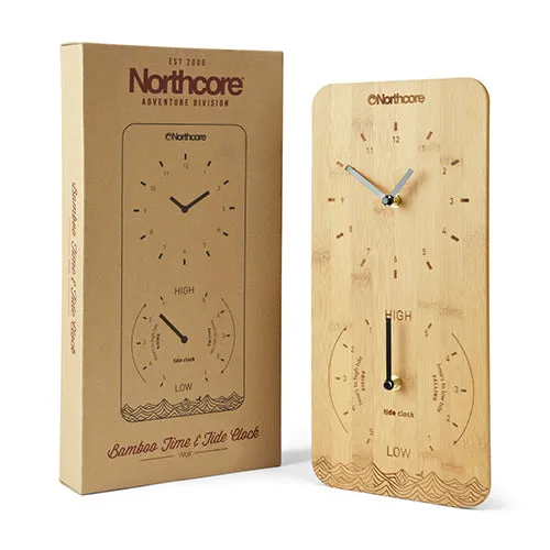 Northcore Time and Tide Bamboo Wall Clock