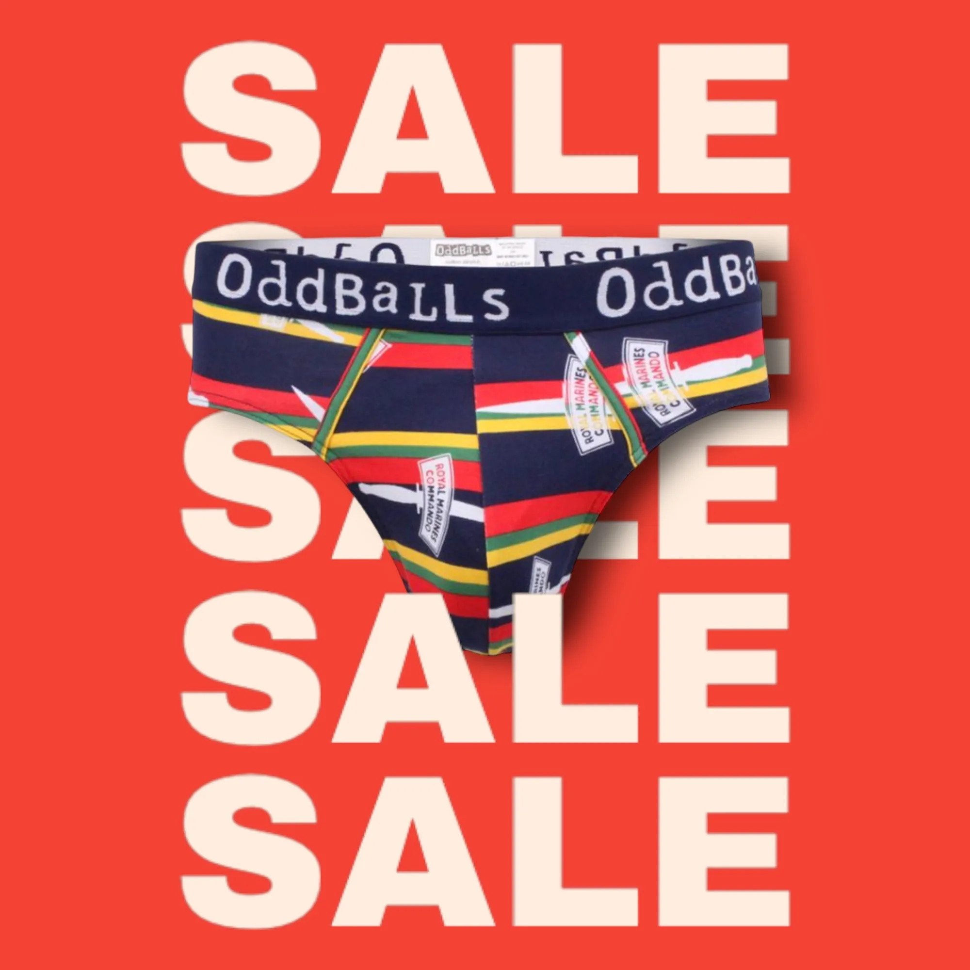 Oddballs Royal Marines Mens Briefs - CORPS COLOURS