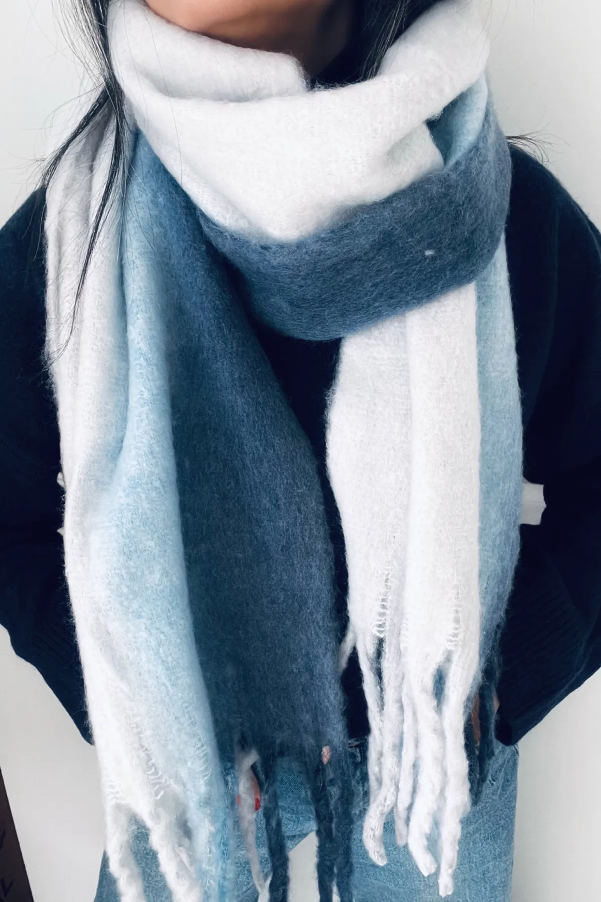 Ombré Blue Scarf