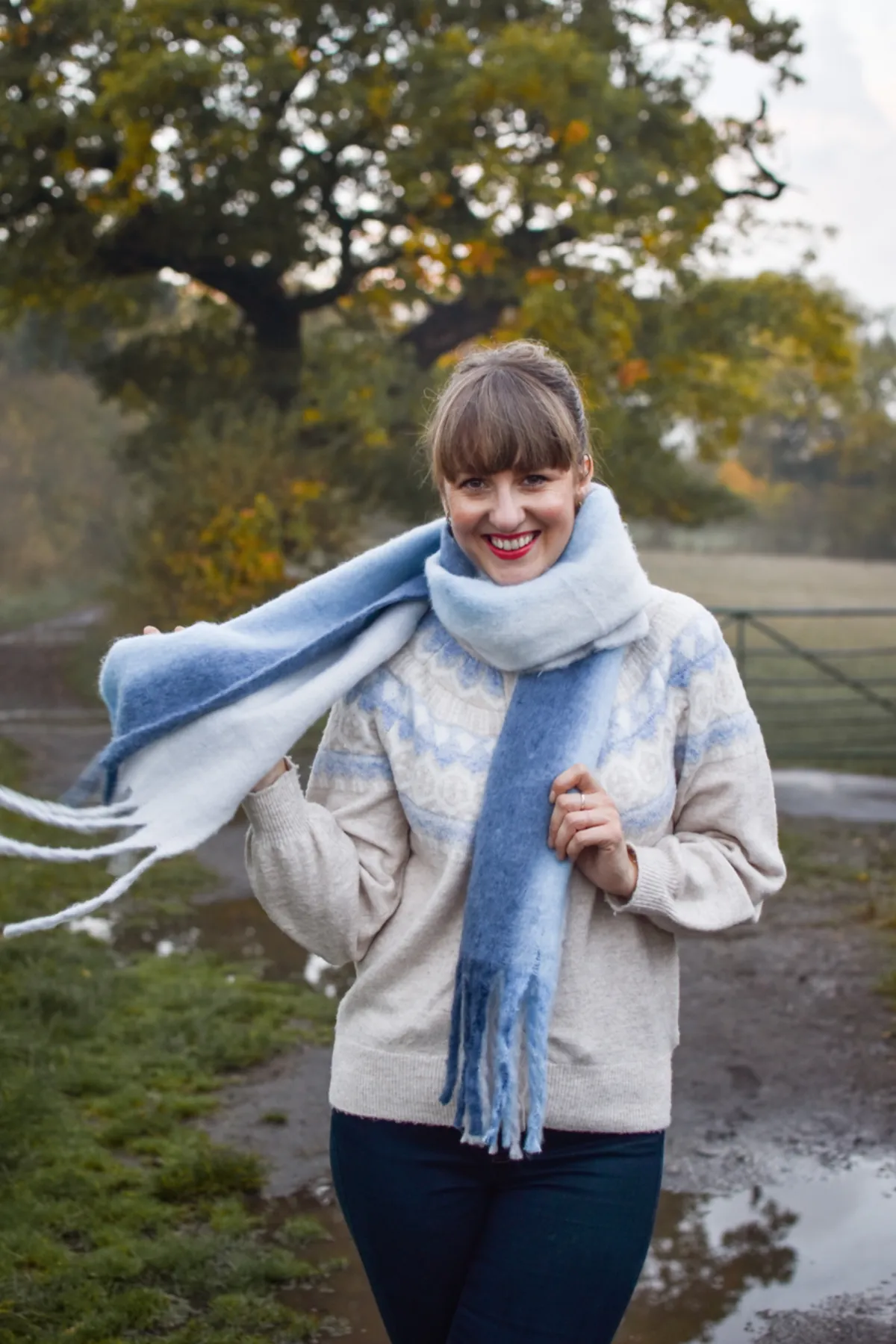 Ombré Blue Scarf