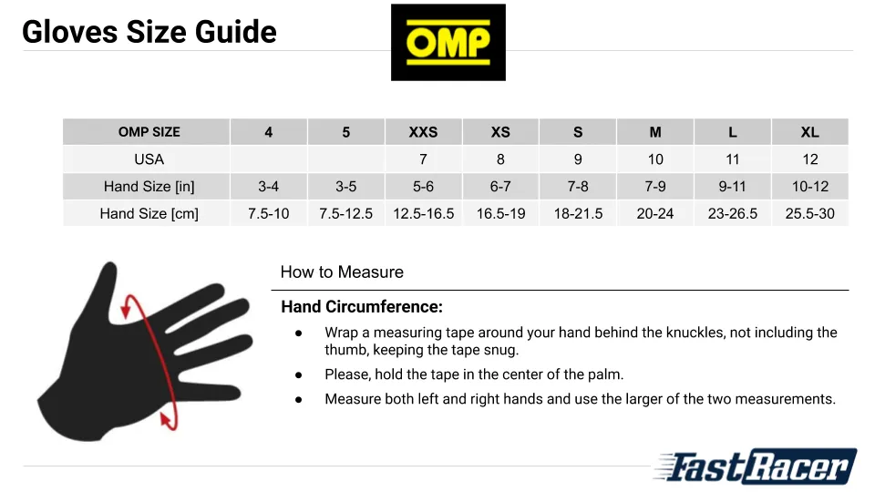 OMP KS-2R Go-Kart Racing Gloves [Latest Model]