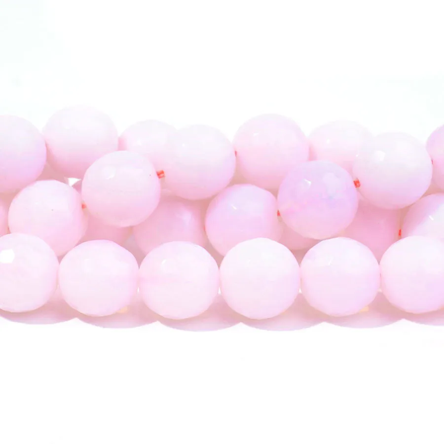 Opalite Pink (Synthetic) 10mm Faceted Round - 15-16 inch - CLEARANCE