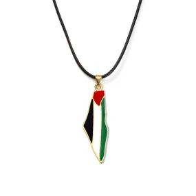 Palestine Map Necklace