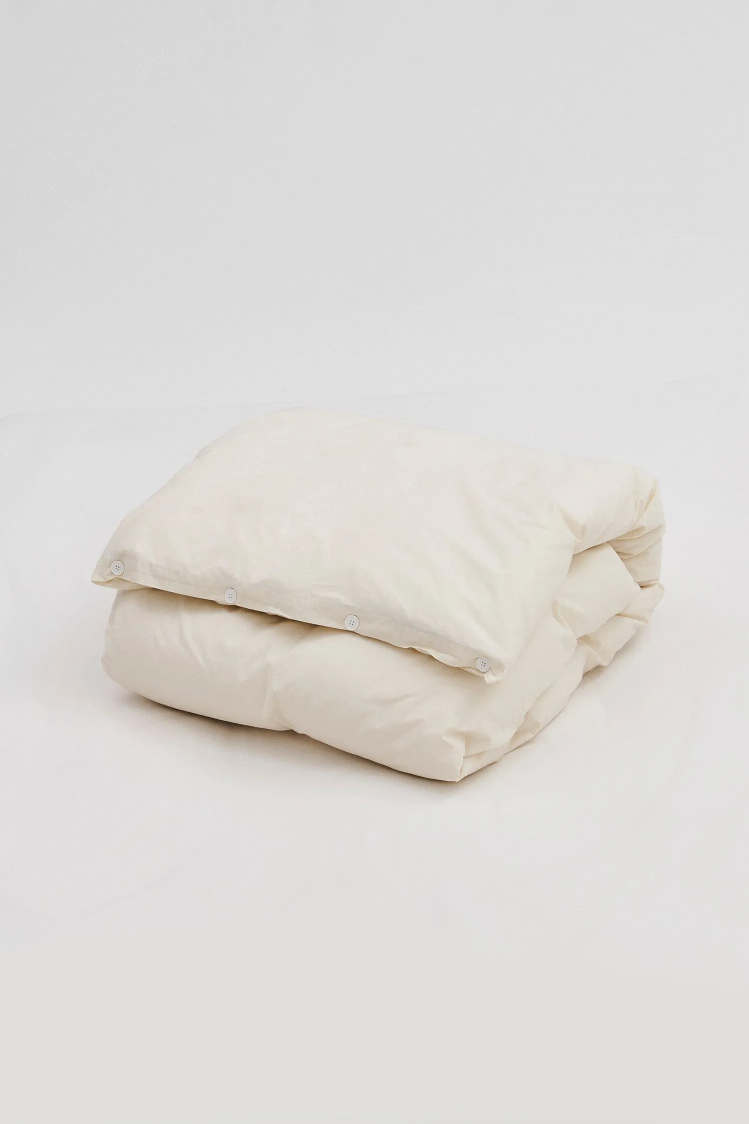 Percale King Duvet Cover Winter White