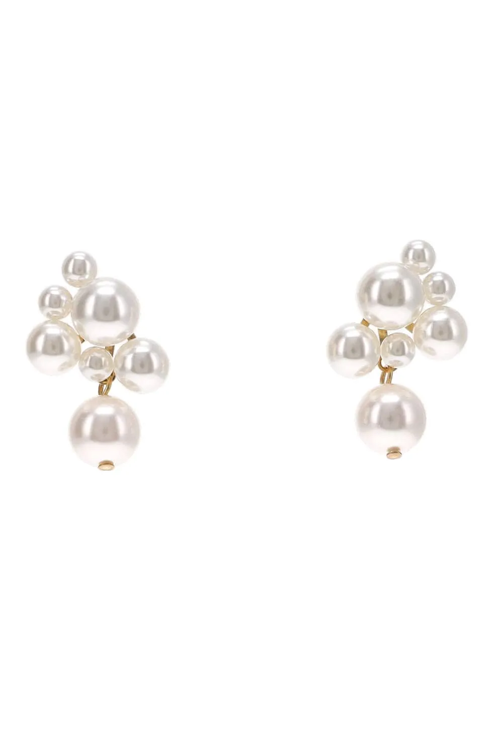 Perlita Pearl Cluster Drop Earrings