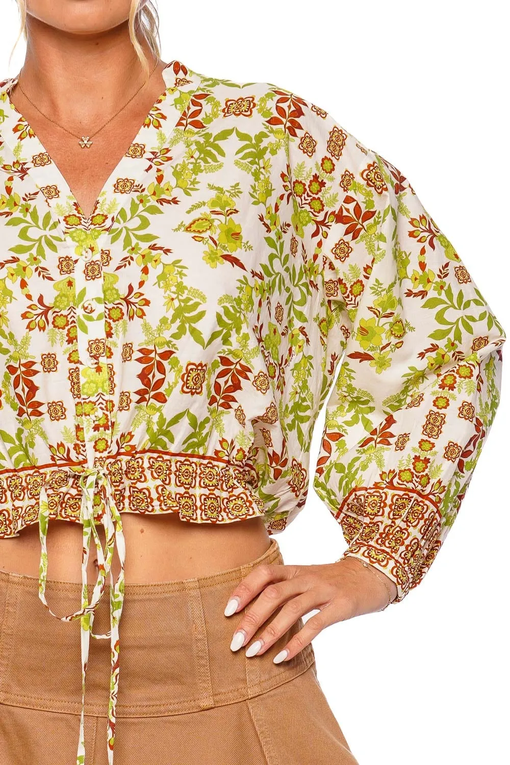 Perrin Vine Floral Long Sleeve Top