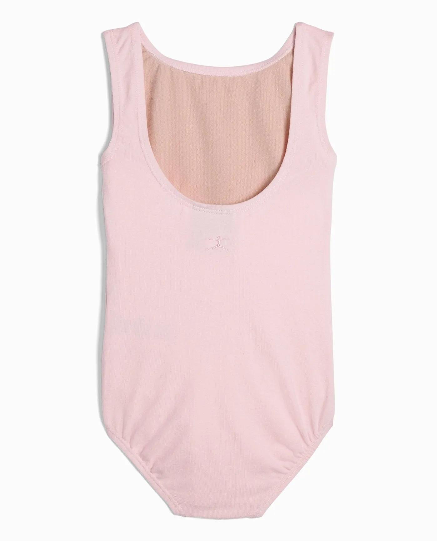 Petal Pink Girl's Cotton High Neck Tank Leotard