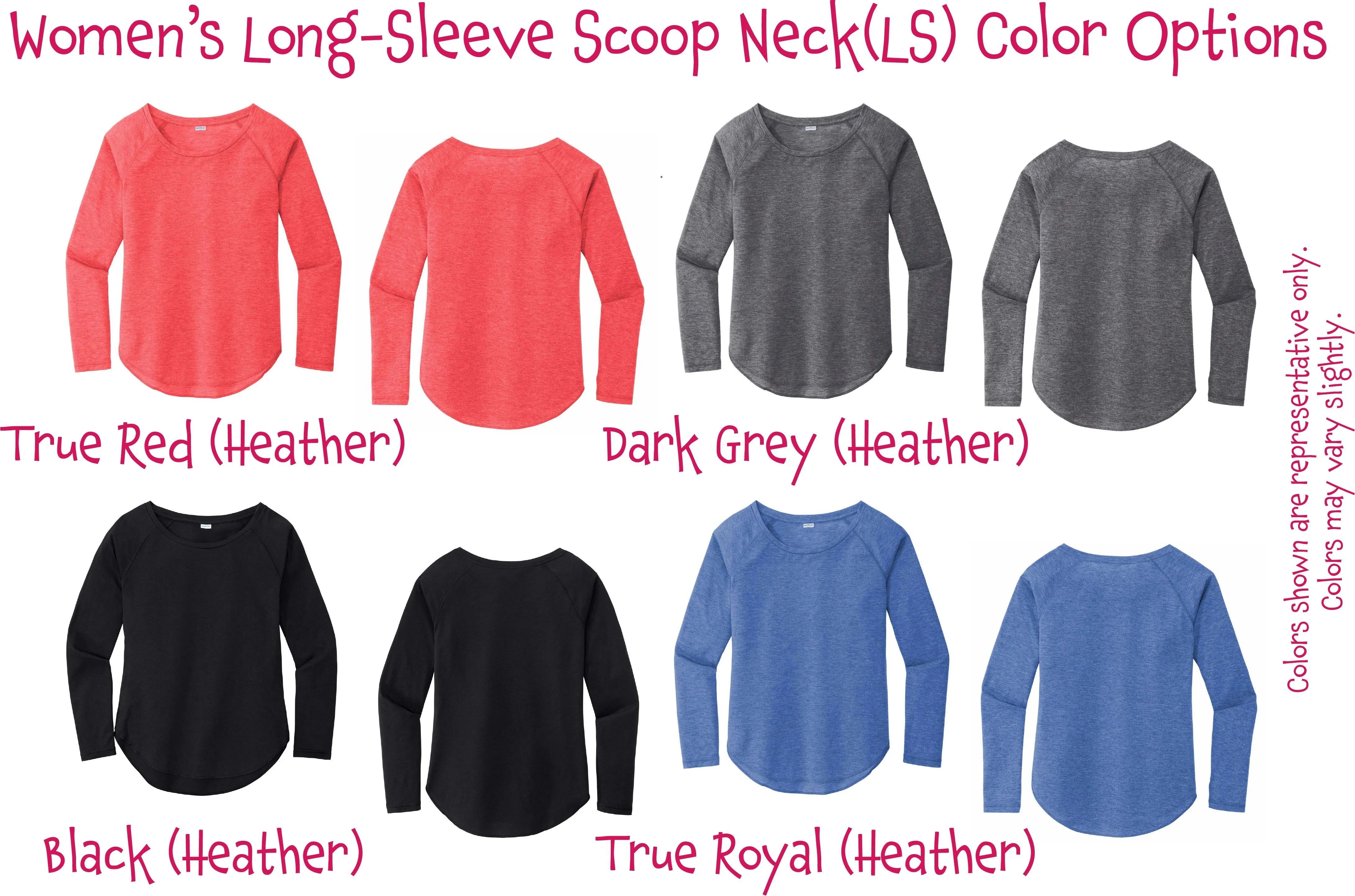 Pickleball Is Life | Women's Long Sleeve Scoop Neck Pickleball Shirts | 75/13/12 poly/cotton/rayon