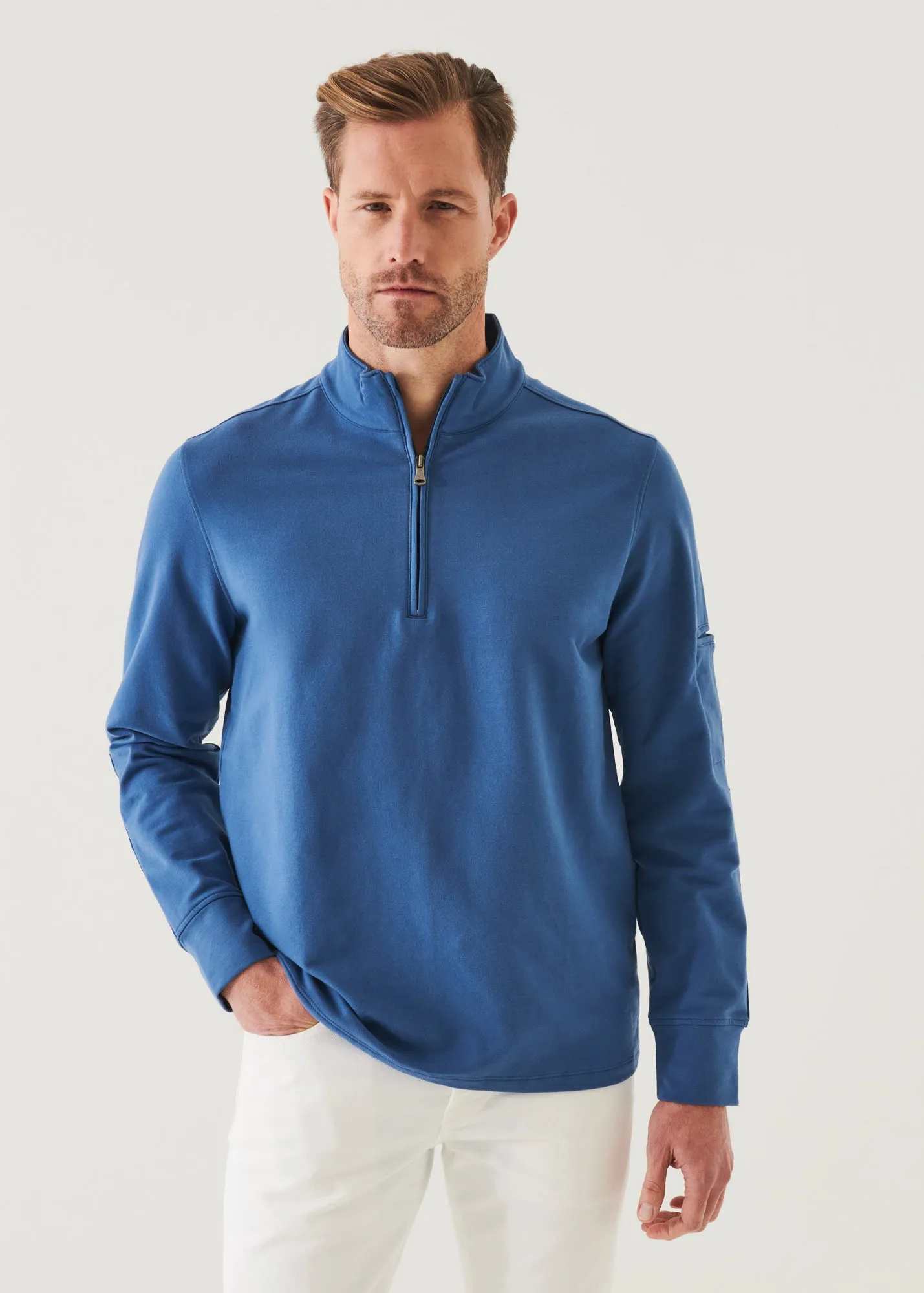 PIMA COTTON FRENCH TERRY QUARTER ZIP