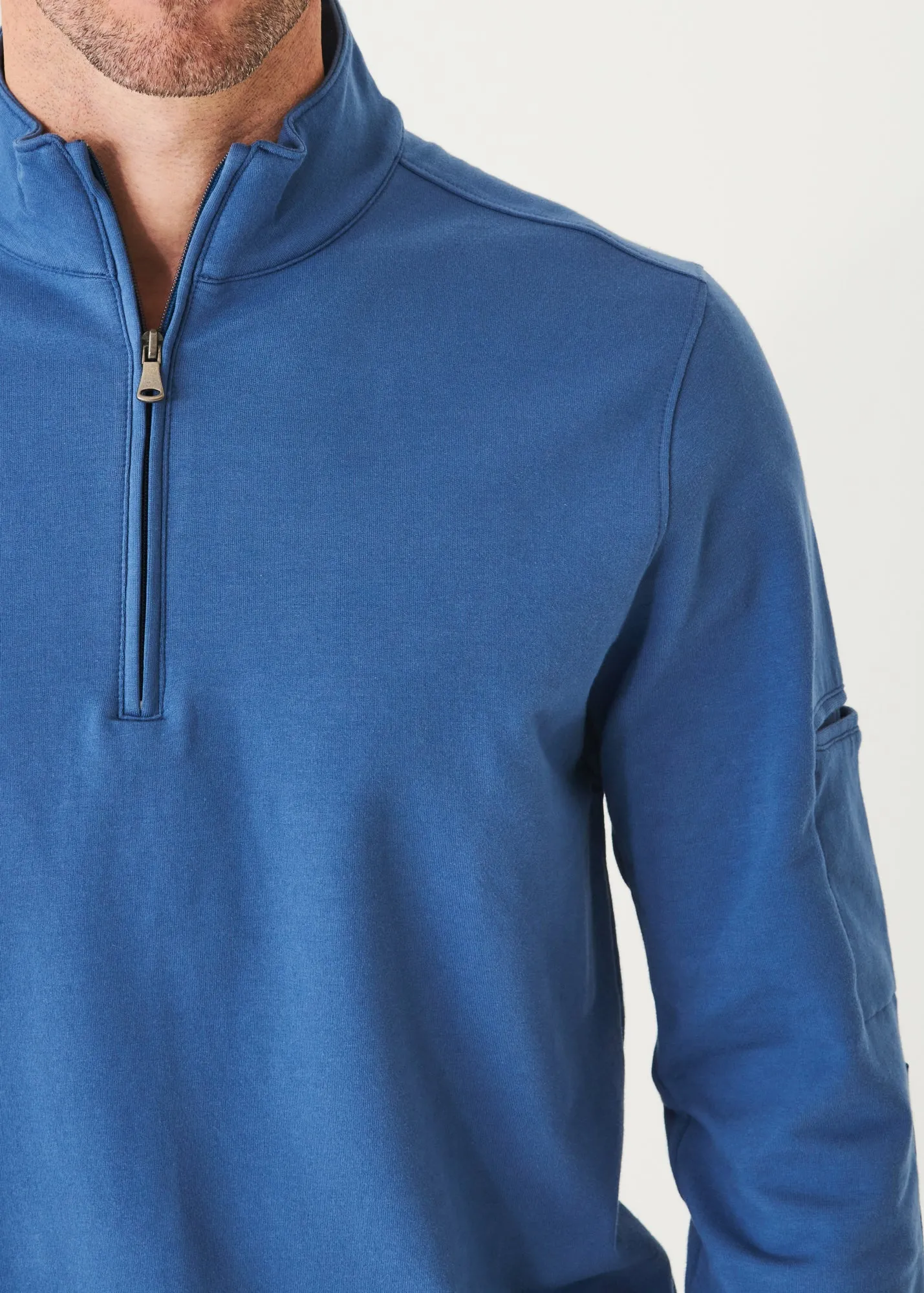 PIMA COTTON FRENCH TERRY QUARTER ZIP