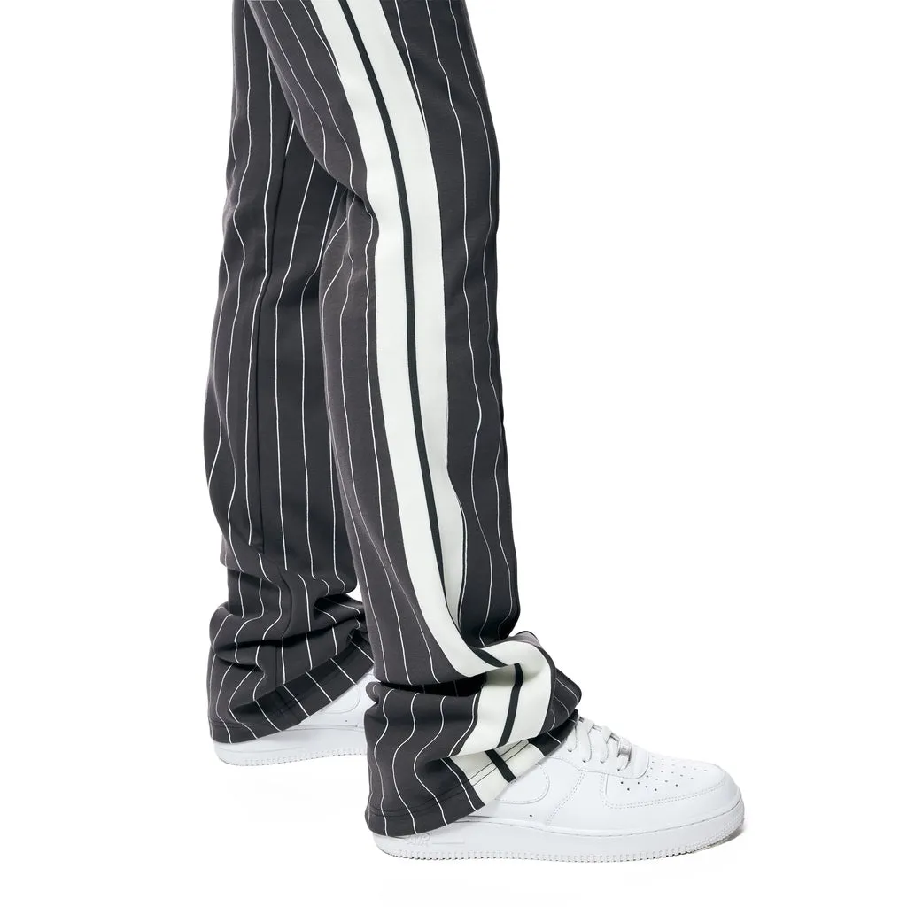 Pin Striped Varsity Track Pants - Pavement